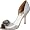 Badgley Mischka Women's Lacie Open-Toe Pump,Pewter,5.5 M US