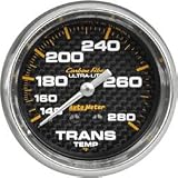 Autometer (4851) Carbon Fiber Transmission Temp Gauges - Full Sweep Mech. 2 5/8