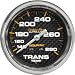 Autometer (4851) Carbon Fiber Transmission Temp Gauges - Full Sweep Mech. 2 5/8 - 140-280 F - Includes 8 FT Capilllary tubing and 1/2 NPT Fitting