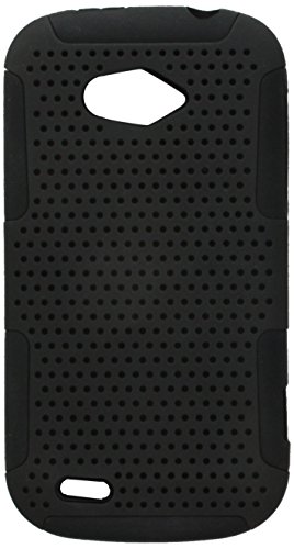Eagle Cell ZTE Savvy Hybrid TPU Mesh Case - Retail Packaging - Black