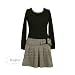 KAJIN ジュニアドレス★長袖カットソーとドロップウエストプリーツスカートジュニアワンピースセール33%OFF