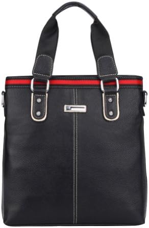 LUVE Men's Premium Leather Leisure Work Shoulder Messager Bag Briefcase