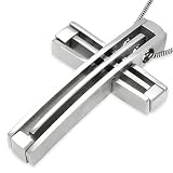 Urban Male Men's Contemporary Stainless Steel Cross & Chain