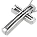 Urban Male Men's Contemporary Stainless Steel Cross & Chain