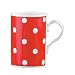 Cath Kidston Mug - Red Spots Cedar shape