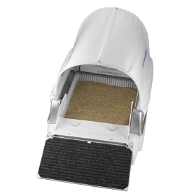 LitterMaid Elite Mega Max & Chloe Automatic Self-Cleaning Litter Box, White and Silver, LM9000MW