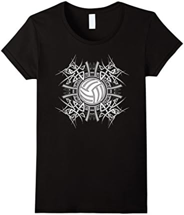 Women's Volleyball T shirt - Volleyball Tattoo Medium Black