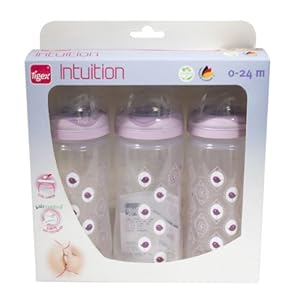 Tigex Lot 3 Biberons Intuition 1A Fille 300 ml: B&eacute;b&eacute;s