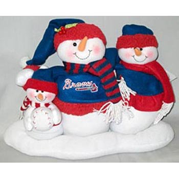 Atlanta Braves Table Top Snow Family (Quantity of 1)