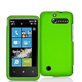 Neon Green Rubberized Snap-On Hard Skin Case Cover for For HTC Arrive T7575 ....
