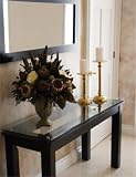 Plateau SL-MIR Fixed Shelf Rack Audio/Video Stand, Superior Modern Styling, Quality wood construction in a rich black satin finish, High quality safety glass shelves with polished edges, 4 Video unit sizes (26  64), Matching Audio unit & tables and mirror