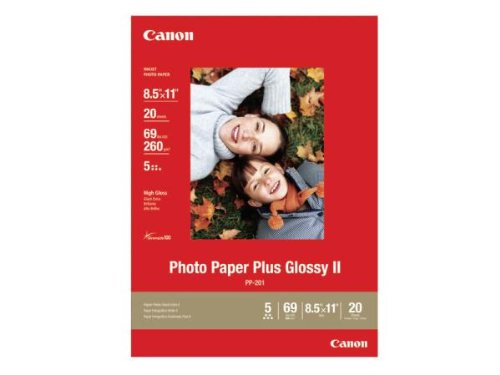 Canon Photo Paper Plus Glossy II,  8.5 x 11 Inches, 20 Sheets (2311B001)