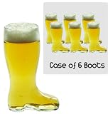 0.5 Liter Machine Pressed Glass Beer Boot - 17.5 oz.
