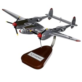 P-38 Lightning, Marge as flown by Major Richard Bong Wood Model Airplane by ModelWorks