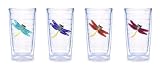 Tervis Tumbler Dragonflies 16-Ounce Double Wall Insulated Tumbler, Set of 4