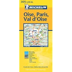 Michelin Map 305 Local France Oise, Paris, Val d'Oise