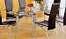 Pearl Silver Glass Top Extension Dining Table