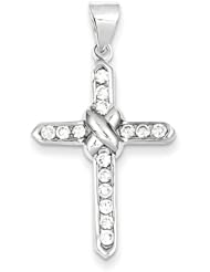 Sterling Silver CZ Cross Charm