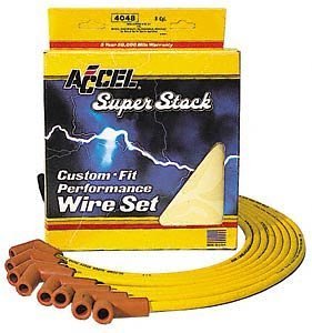 ACCEL 4041 8mm Super Stock Copper Universal Wire Set - Yellow