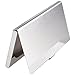 WOVTE Portable and Steady Stainless Steel Metal Business Name Card Credit Card Holder ID Card Case Organizer Silver Pack of 2