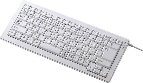 ELECOM パンタグラフ式USB&PS/2キーボード 日本語87キーミドルキーボード ホワイト TK-UP87MPWH