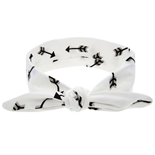 DZT1968® Baby Girl Rabbit Ear Turban Headband Hair Band (A)