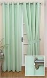 Rio Eyelet Green 90x90in Lightweight Sheer Curtain Pair with self-coloured Lining
