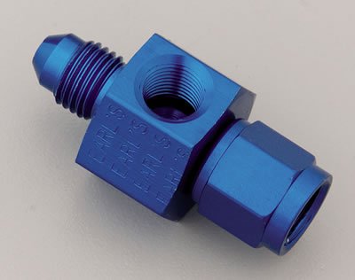NOS 16103 Blue Anodized Aluminum Nitrous Bottle Gauge Adapter