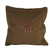 Decorative Handmade Brown Cotton Cushion Cover / Pillow Sham - Chinese Symbol of Long Life