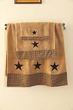Vintage Star Black Bath Towel