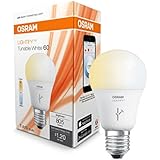 OSRAM LED Bulb dimmable LIGHTIFY CLASSIC A Tunable White / 9.5W LED Light 60 Watt Equivalent / color temperature adjustable - Warm White to Daylight (2,700K...6,500K) / classic bulb shape, frosted
