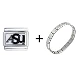Asu Arkansas State Italian Charm Bracelet