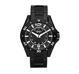Fossil Men's AM4302 Black Stainless Steel Bracelet Black Analog Dial Watch