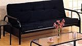 IMAGE OF Coaster Modern Futon Sofa/Couch Frame, Black Metal