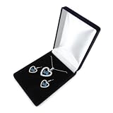 NFL Detroit Lions Reversible Crystal Heart Pendant and Earrings in Satin Box