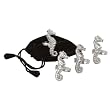 Metal Seahorse Napkin Rings, set of 4
