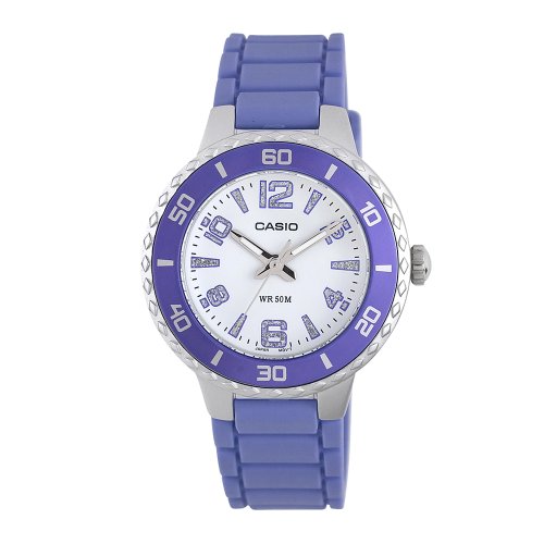 Casio Women's LTP1331-6AV Sport Purple Bezel and Matching Resin Strap Watch