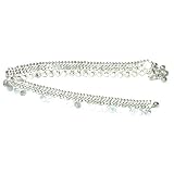 Gift for Valentine - Anklets Ankle Bracelet in Sterling Silver 72 gms. 9.5 " (anklt543)