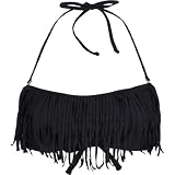 DAMSEL Fringe Bandeau Bikini Top