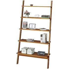 Compton Ladder Shelf, 42W, LIGHT WALNUT