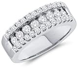 Diamond Wedding Ring 14k White Gold Anniversary Band Bridal (1.00 CT)