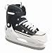 Ontario Kinder Schlittschuhe Canvas schwarz-weiß verstellbar 35-38