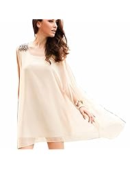 Chiffon Beaded Summer Sleeveless Jumpsuit/Mini Dress 