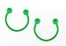 Anodized Green Titanium Horseshoe - 16g - 12mmx4mm Ball (Sold as Pair)