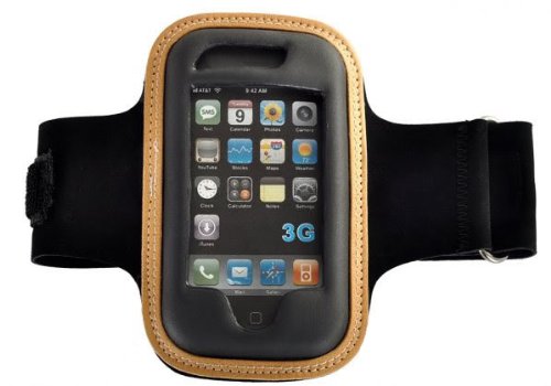 Sports / Gym / Workout iPhone Armband case ~Black and Tan~ For Apple iPhone / iPod touch 2G 3G 3GS 8GB 16GB 32GB