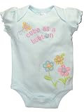 Cute As A Button 2-Sided Short Sleeve Onezie by Baby Essentials