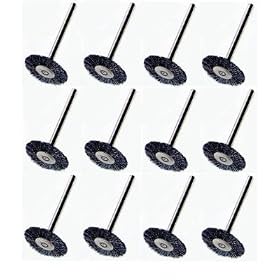 Buy 12 Steel Wheel Wire Brushes Gunsmith Rotary Tool Bits for Dremel - (diameter size... now!
