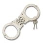 Hinged Nickel Plated Double Lock Handcuffs