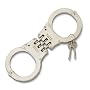 Hinged Nickel Plated Double Lock Handcuffs
