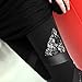 Locomo Women Black Lace Floral Mesh Sheer Leather Inset Legging FFT136
